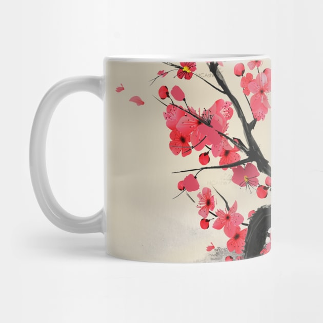 Cherry tree sumie by MCAshe spiritual art 